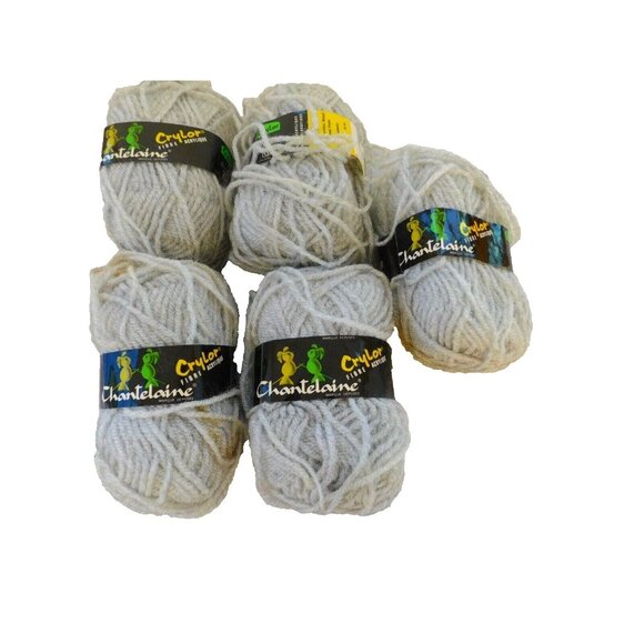 5 Skeins of Chatelaine Crylor Yarn Light Gray - Picture 1 of 6